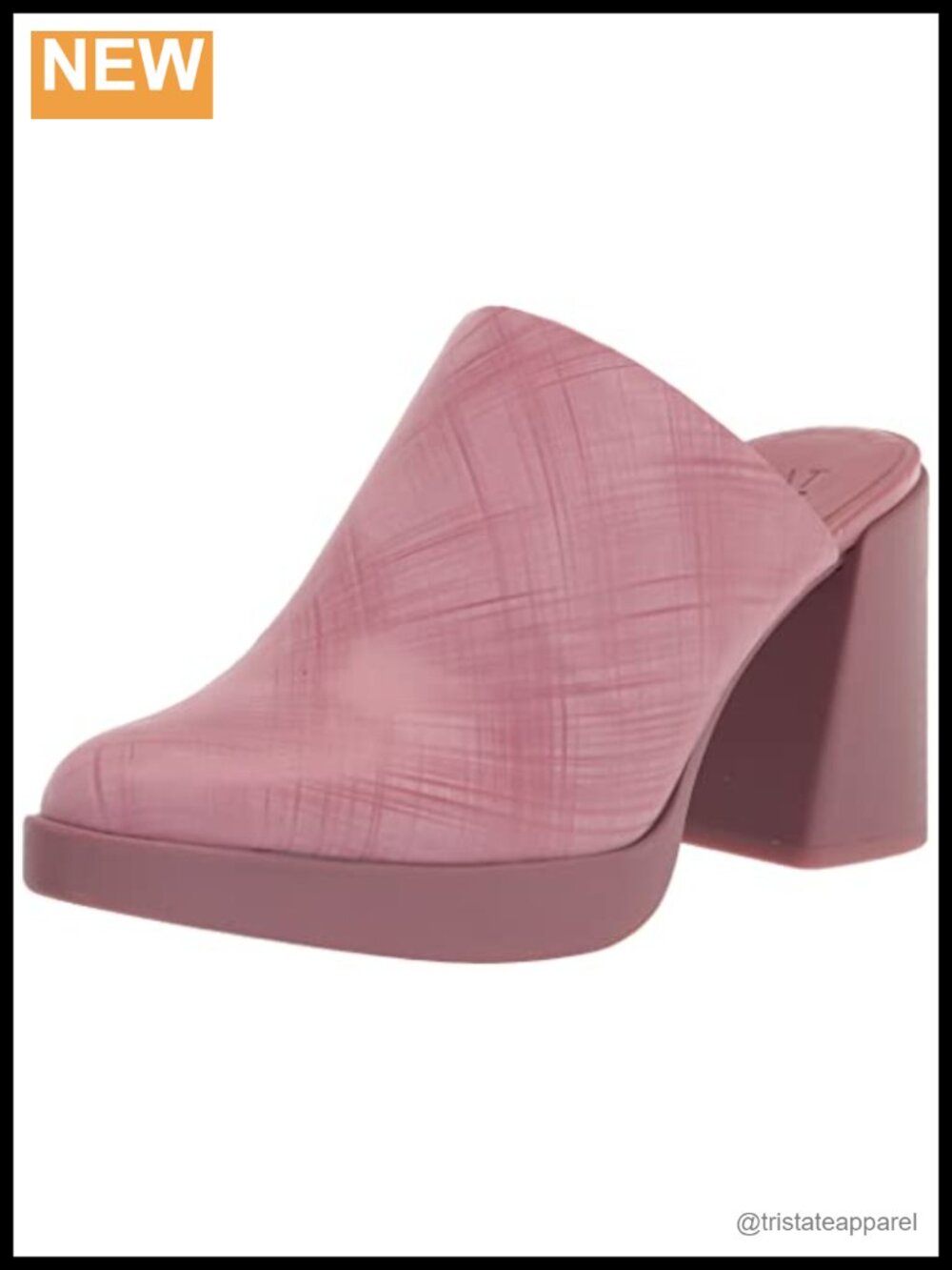 Naturalizer Genn-Connect Leather Mule Pointed Toe Block Heel Slip-On Comfort